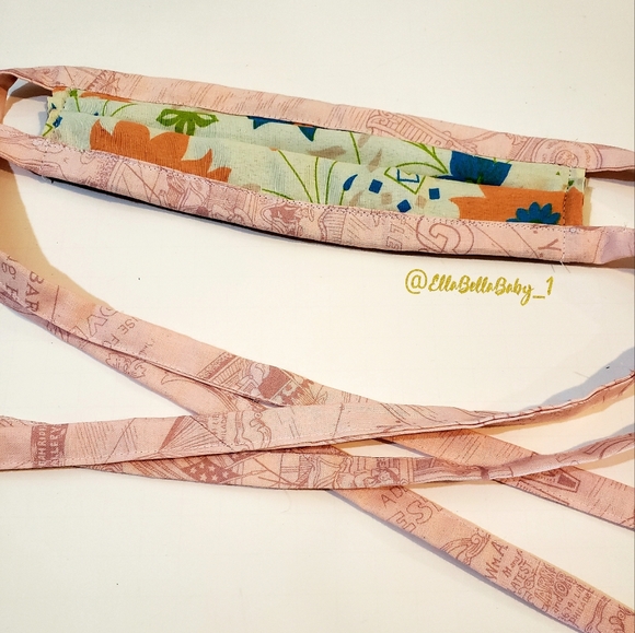 LOT of FOUR Yellow Floral Face Masks Filter - Picture 5 of 5